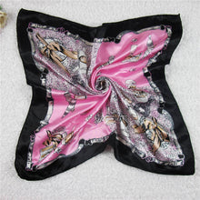 Load image into Gallery viewer, 50*50 Elegant Spring Printed Silk Scarf Women Ladies Scarves Professional Small Squares Luxury Design Satin Scarf