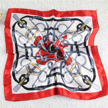 Load image into Gallery viewer, 50*50 Elegant Spring Printed Silk Scarf Women Ladies Scarves Professional Small Squares Luxury Design Satin Scarf