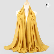 Load image into Gallery viewer, 1 pc New Arrival plain bling bubble chiffon hijab scarf shimmer with crystal chain edged scarf muslim scarves hijabs