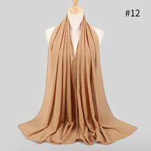 Load image into Gallery viewer, 1 pc New Arrival plain bling bubble chiffon hijab scarf shimmer with crystal chain edged scarf muslim scarves hijabs