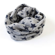 Load image into Gallery viewer, Stars Print Ring Scarves for children Warmer Scarf Autumn Winter Kids Boys Girls Neckerchief Collar Hat Mask