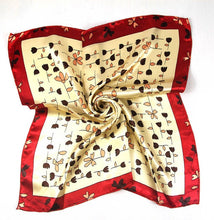 Load image into Gallery viewer, 50*50 Elegant Spring Printed Silk Scarf Women Ladies Scarves Professional Small Squares Luxury Design Satin Scarf