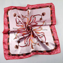Load image into Gallery viewer, 50*50 Elegant Spring Printed Silk Scarf Women Ladies Scarves Professional Small Squares Luxury Design Satin Scarf