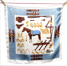 Load image into Gallery viewer, 50*50 Elegant Spring Printed Silk Scarf Women Ladies Scarves Professional Small Squares Luxury Design Satin Scarf