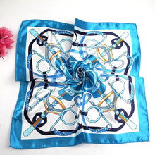 Load image into Gallery viewer, 50*50 Elegant Spring Printed Silk Scarf Women Ladies Scarves Professional Small Squares Luxury Design Satin Scarf